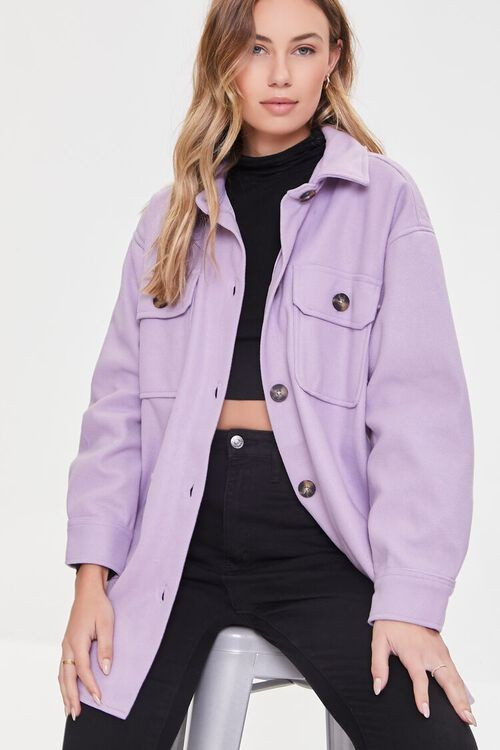 Oversized Button-Front Shacket | Forever 21 (US)