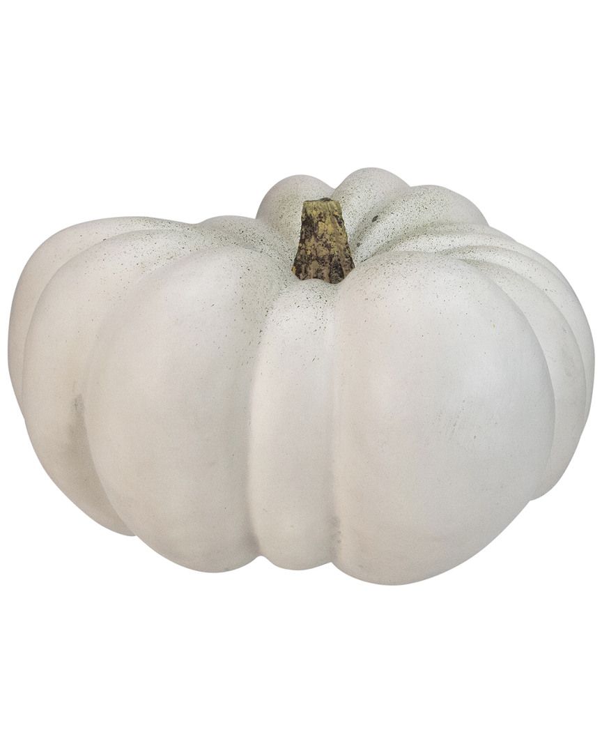 Northlight White Pumpkin Fall Harvest Table Top Decoration | Gilt