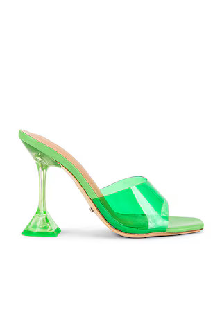 Tony Bianco Serri Sandal in Vinylite & Lime Nappa from Revolve.com | Revolve Clothing (Global)
