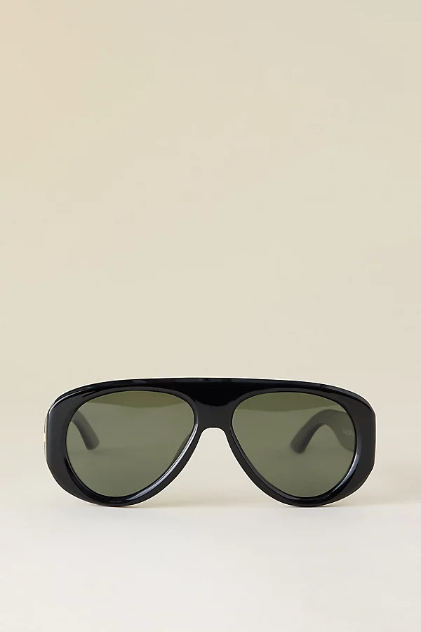 Le Specs Dream Boat Oversized Aviator Sunglasses | Anthropologie (UK)