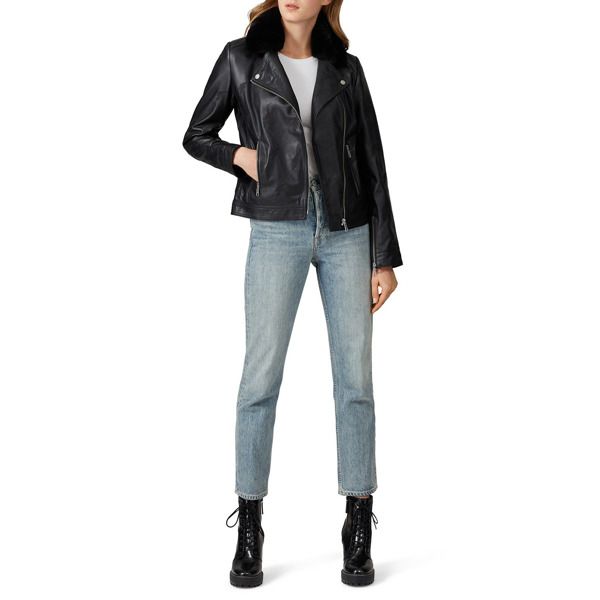 Samantha Sipos Clarkson Leather Jacket black | Rent the Runway