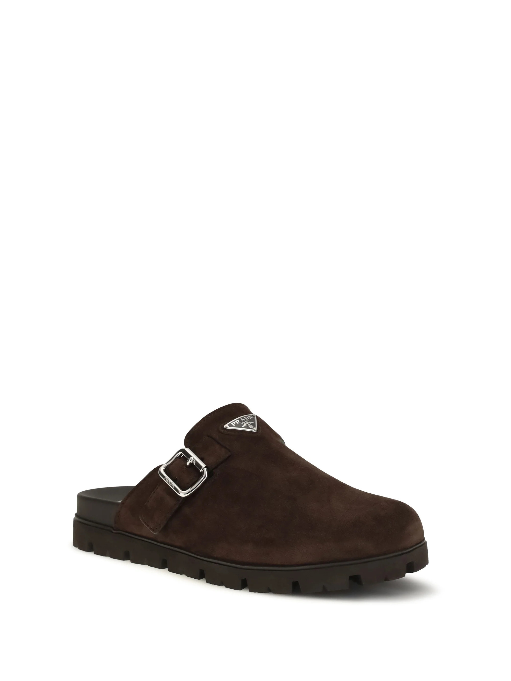 Prada Suede Mule — Brown | Italist Inc.
