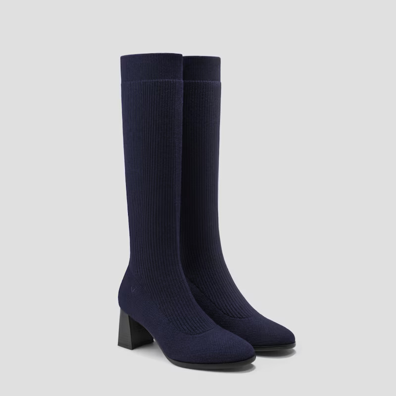 Round-Toe Water-Repellent Wool Knee High Boots (Tessa） | VIVAIA