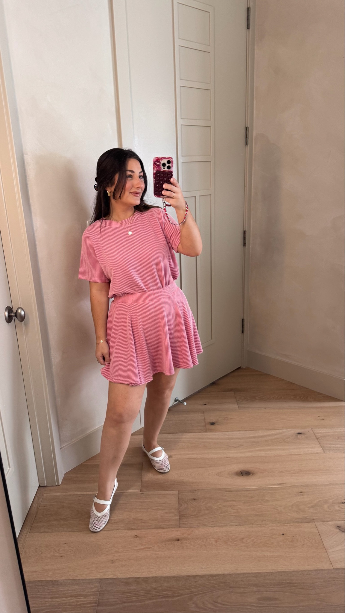 Matching set with relaxed tee and skort with built in shorts! 

Set size small (5'0" 140lbs) 
Petite friendly! 

Comfortable throw on and go outfit

#LTKootd #LTKSaleAlert #LTKPetite