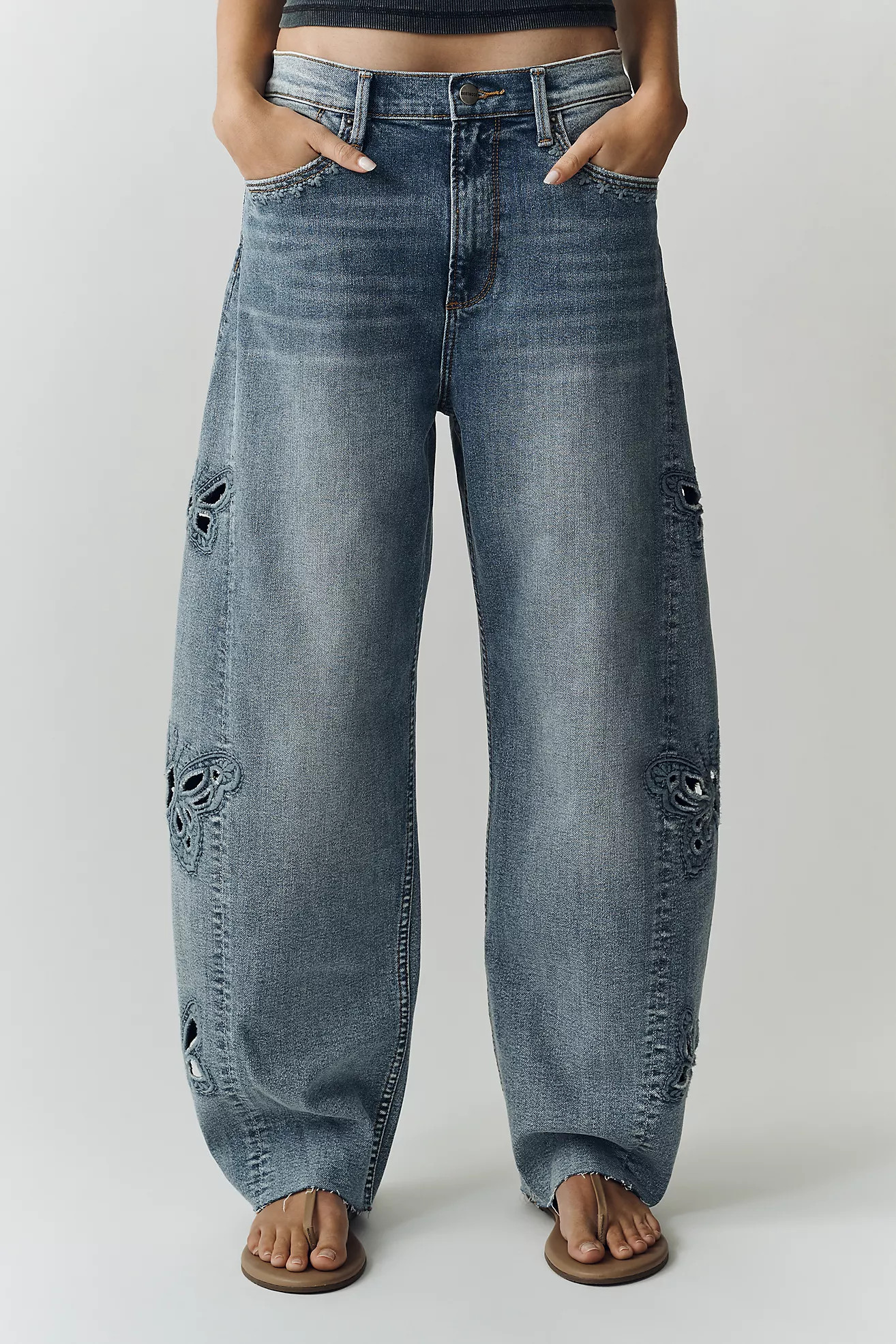 Driftwood Parker High-Rise Barrel Jeans | Anthropologie (US)