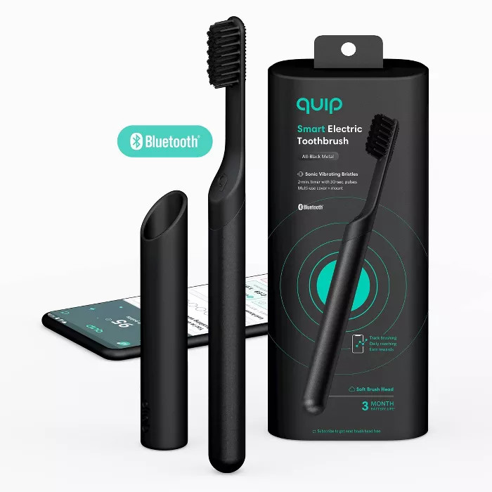 quip Metal Smart Electric Toothbrush Starter Kit - 2-Minute Timer, Bluetooth, Free App + Travel C... | Target