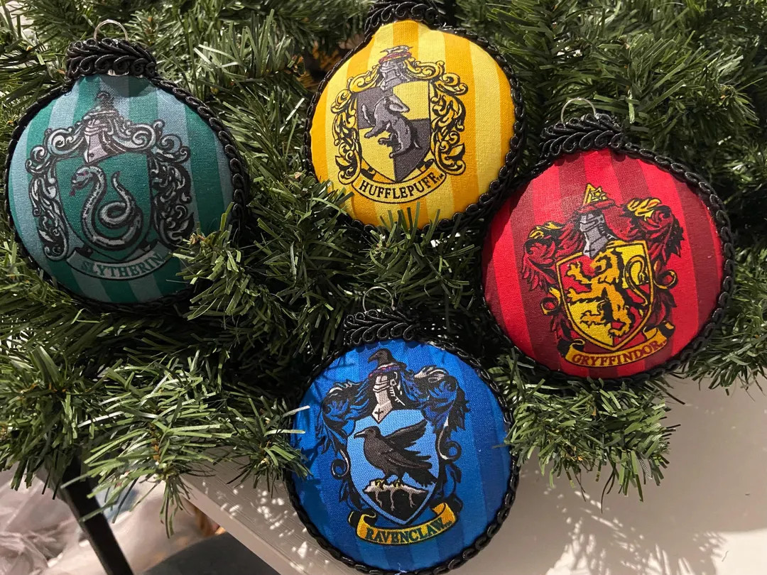 HP Wizard House Inspired Christmas Tree Ornaments - Etsy | Etsy (US)