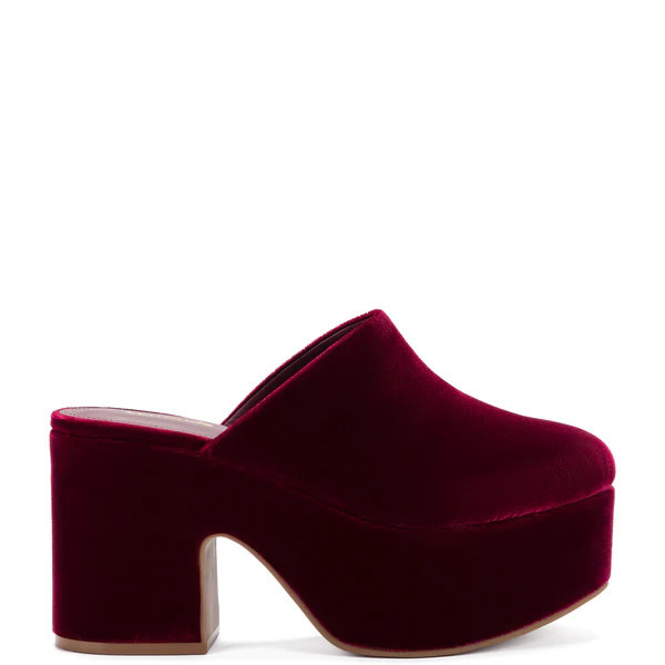 Miso Platform Clog In Wine Velvet | Larroude