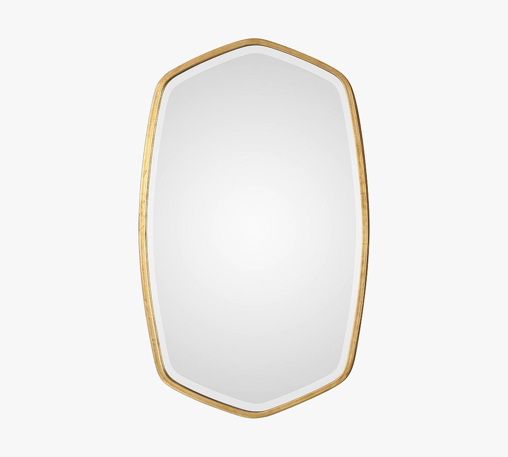 Oceano Gold Frame Wall Mirror | Pottery Barn (US)