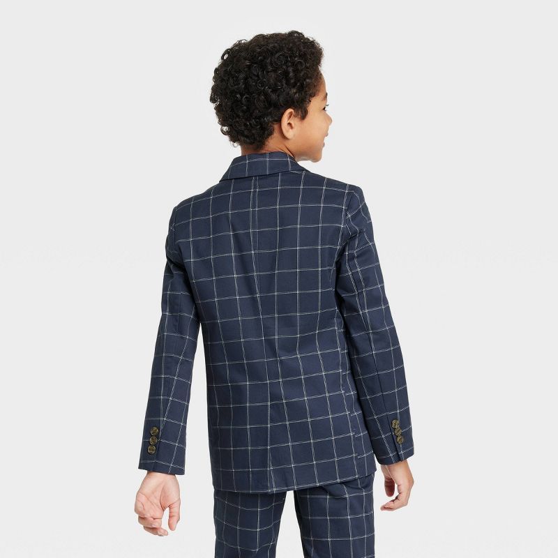 Boys' Checkered Suit Jacket - Cat & Jack™ Navy Blue | Target