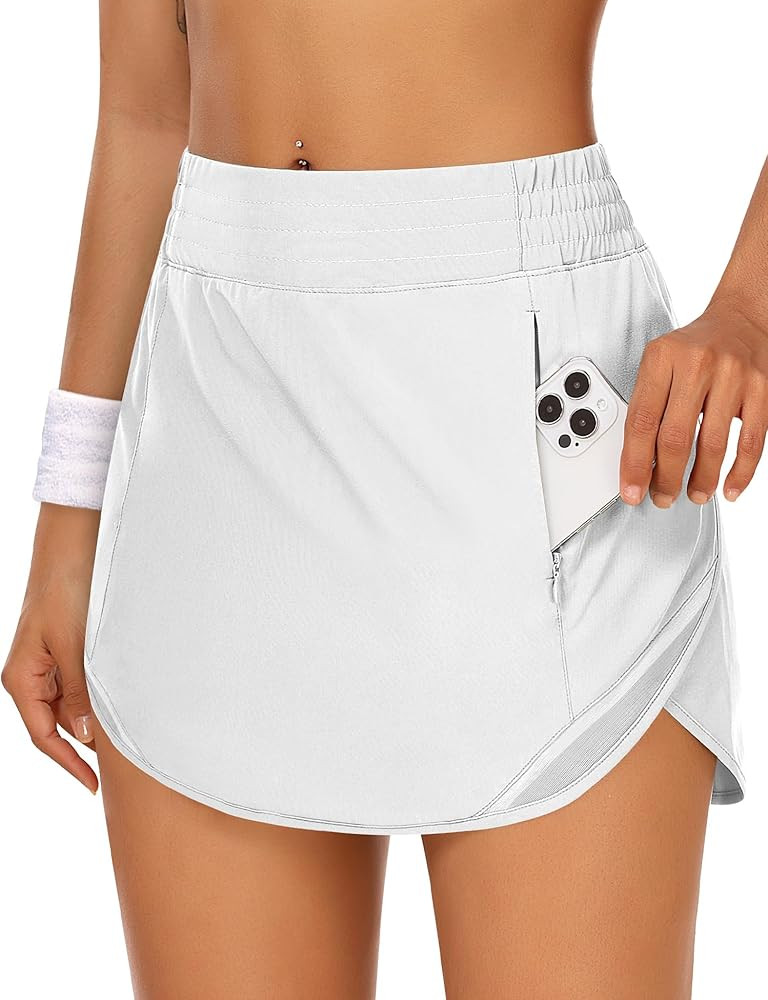 JoyGirl Womens Athletic Skort Tennis Skirt with Shorts High Waisted Quick Dry Running Workout Ski... | Amazon (US)
