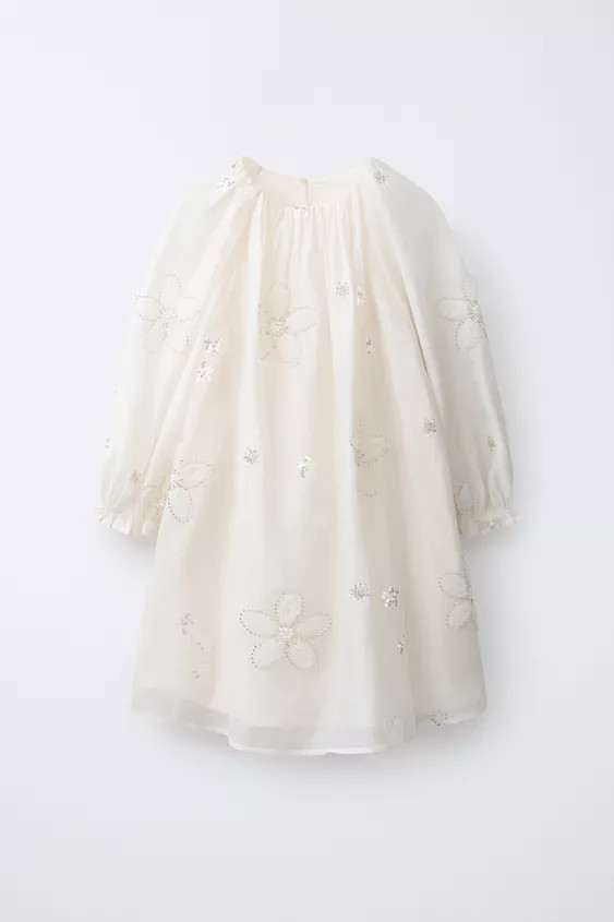 JEWELED FLORAL ROMANTIC DRESS | Zara Canada