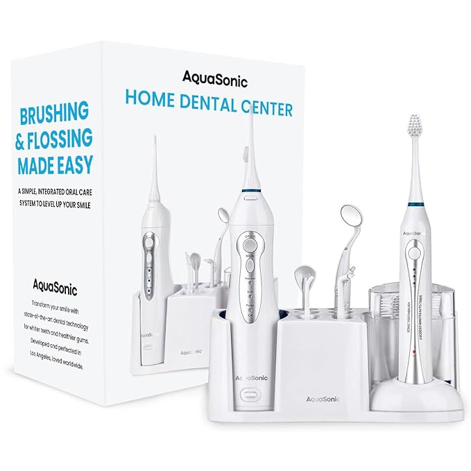 AquaSonic Home Dental Center Rechargeable Power Toothbrush & Smart Water Flosser - Complete Famil... | Amazon (US)