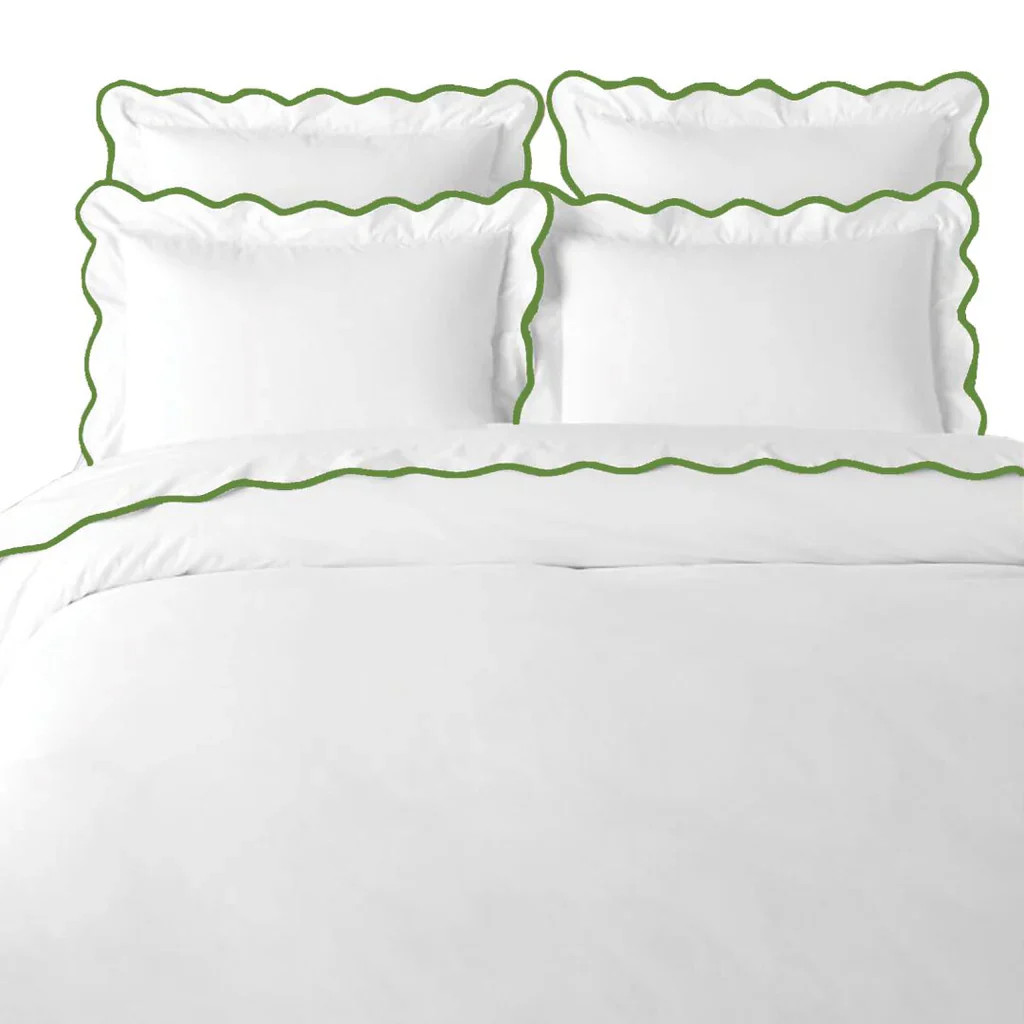 Green Scalloped Duvet Cover by Laura Park | Auden & Avery