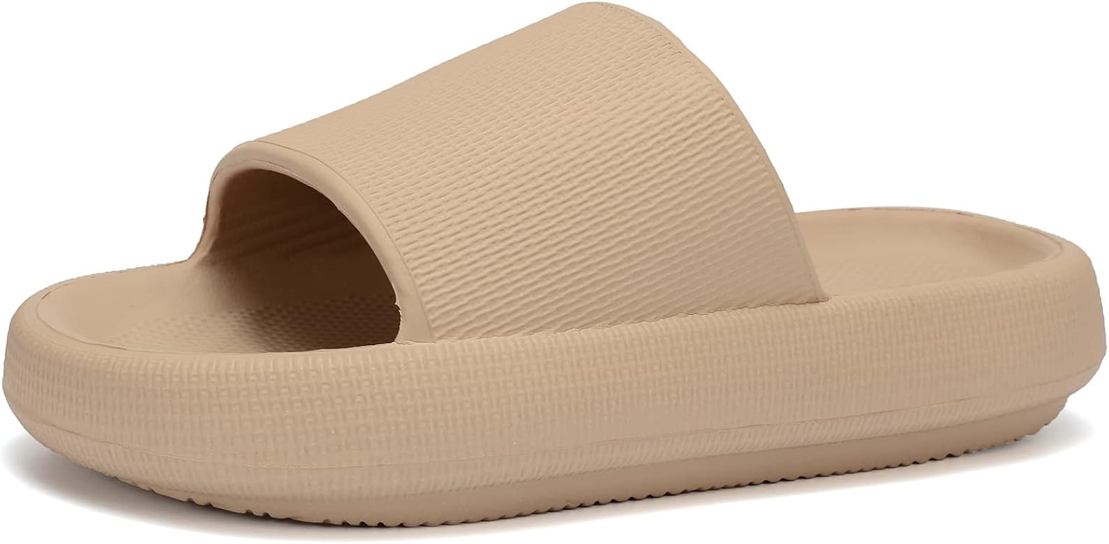 EQUICK Cloud Slides Pillow Slippers for Women and Men | Shower Slippers Bathroom Sandals | Ultra ... | Amazon (US)