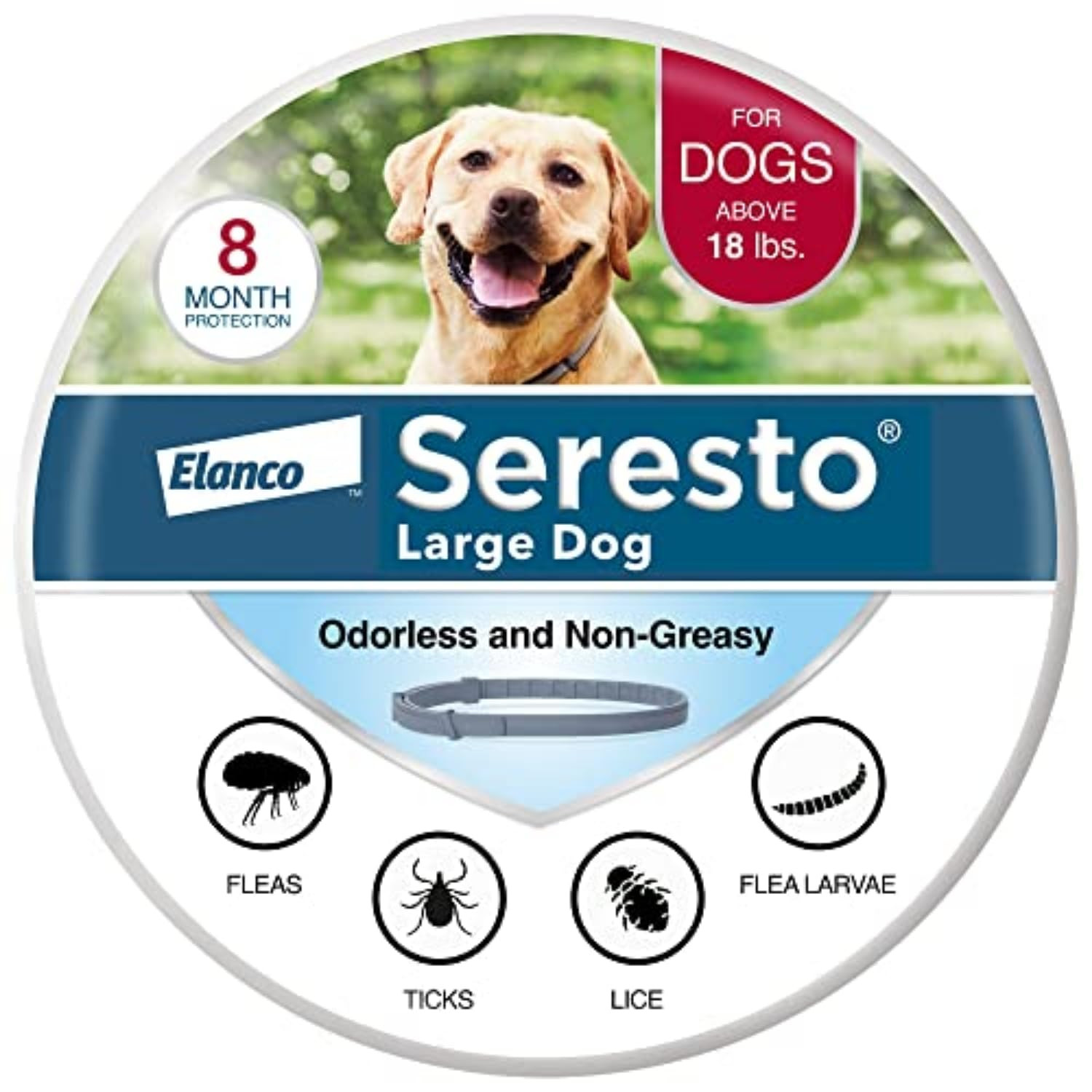 Seresto Large Dog Vet-Recommended Flea & Tick Treatment & Prevention Collar for Dogs Over 18 lbs.... | Amazon (US)