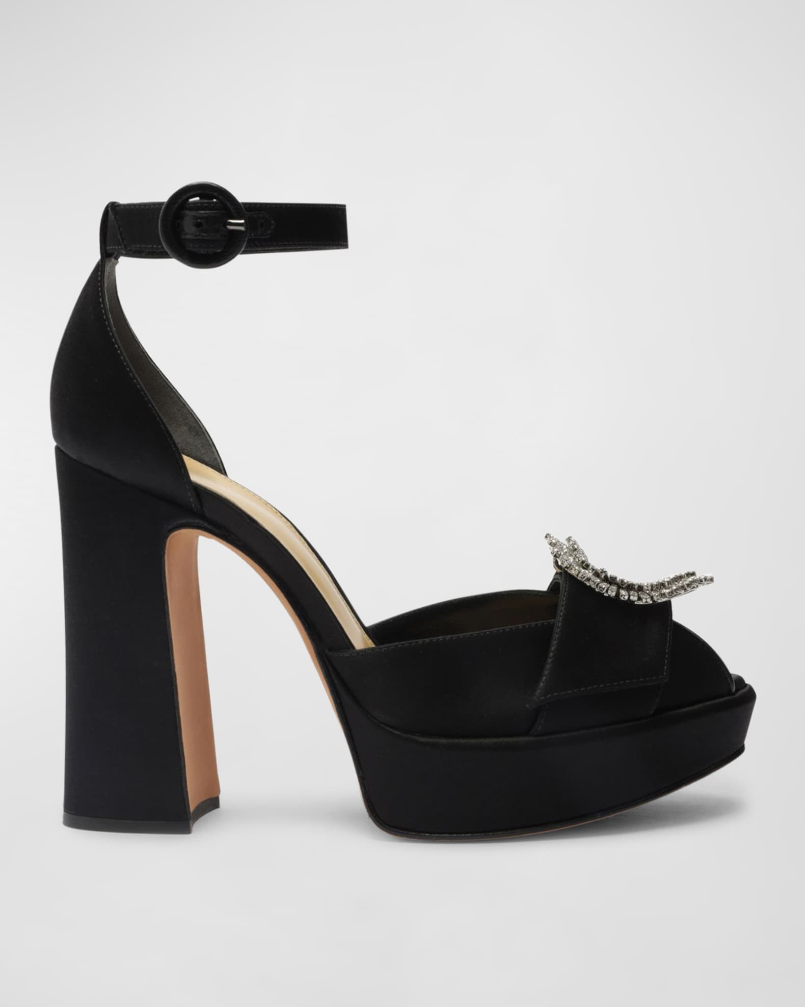 Alexandre Birman Madelina Curve Suede Ornament Platform Pumps | Neiman Marcus
