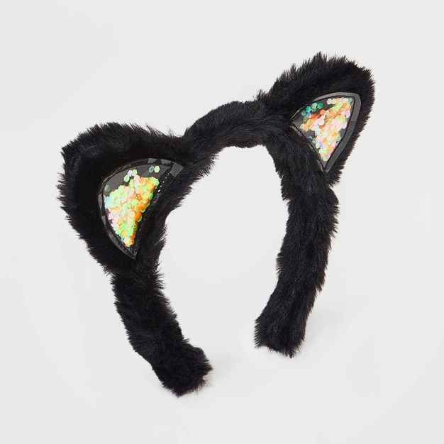 Kids' Halloween Cat Headband - Cat & Jack™ Black | Target