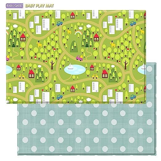 Baby Care Play Mat Foam Floor Rug - CountryTown (Large, Blue) | Amazon (US)