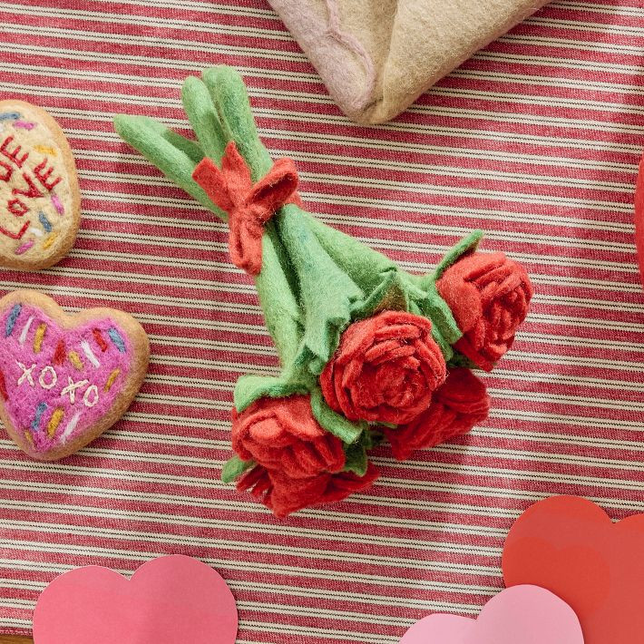 Felt Valentine's Red Roses | West Elm (US)