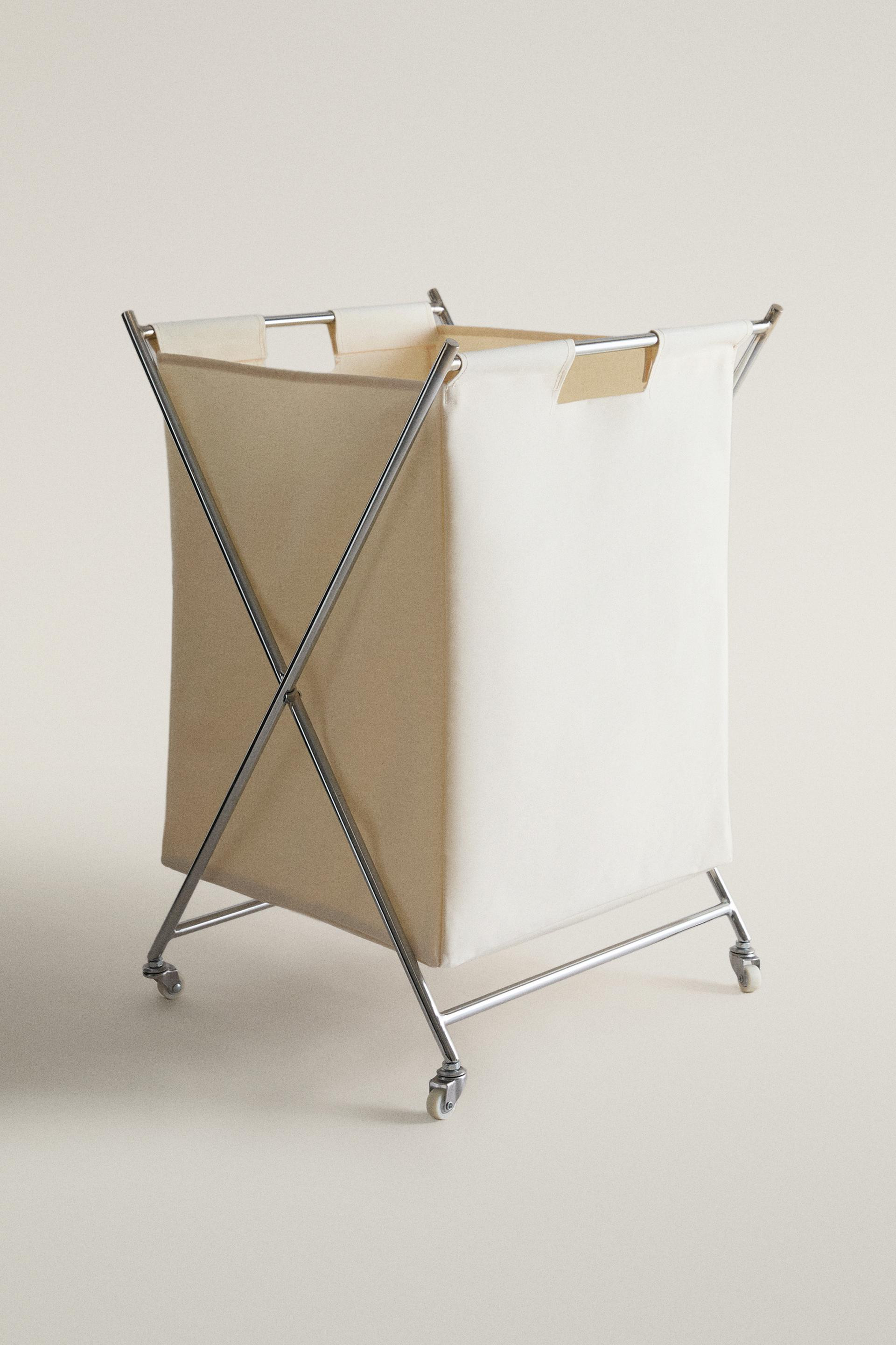 ROLLING LAUNDRY BASKET - Ecru - ONE SIZE ONLY | Zara US