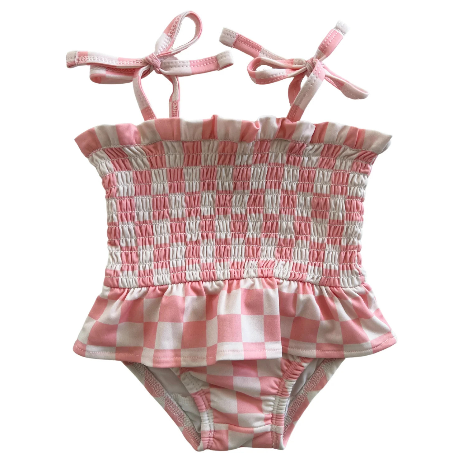 Strawberry Shortcake Checkerboard / Soleil Swimsuit / UPF 50+ | SpearmintLOVE