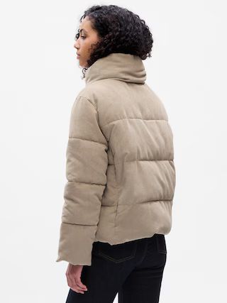 Corduroy Short Puffer Jacket | Gap Factory