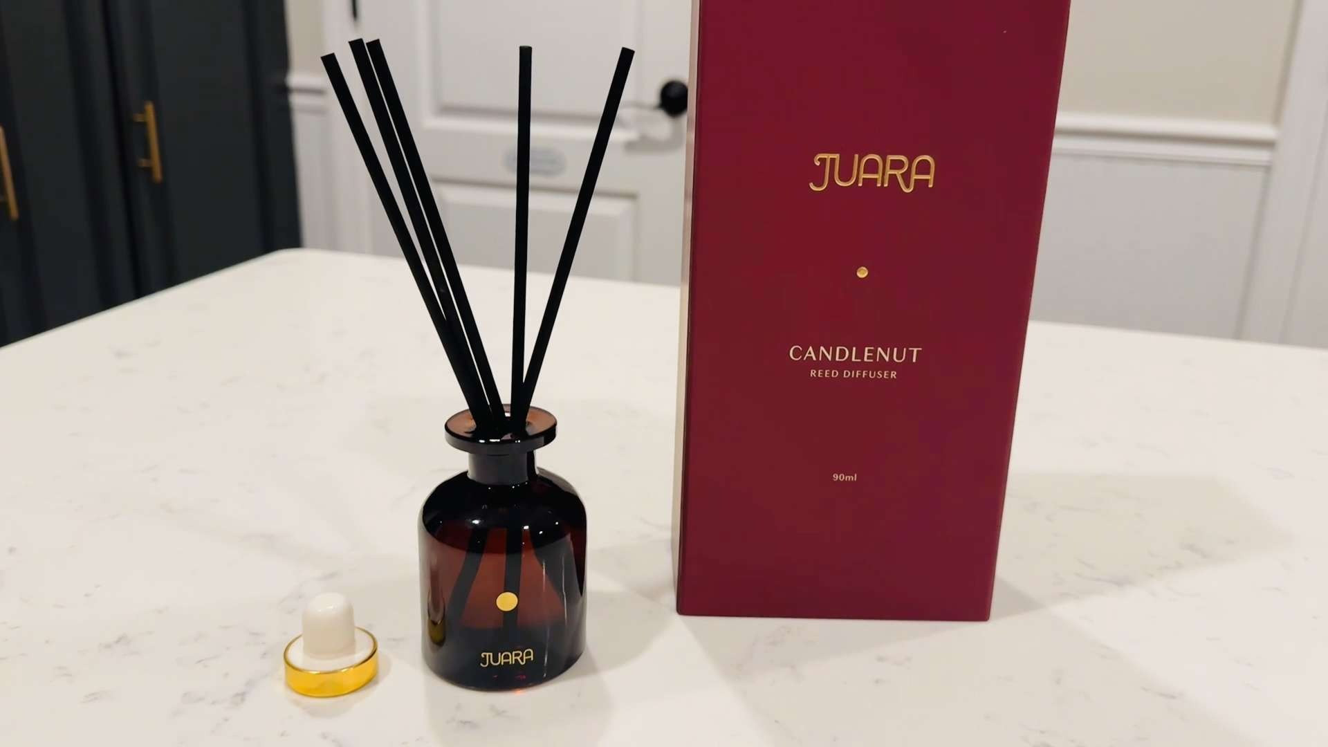 JUARA Candlenut Reed Diffuser 🌿

This reed diffuser smells like a spa - warm, nutty, and clean with a subtle Indonesian-inspired scent. The rattan reeds diffuse the fragrance evenly, and it looks beautiful on a bathroom counter or nightstand. Flip the reeds weekly to refresh the scent! 

 #LTKGiftGuide #LTKSeasonal #LTKHome