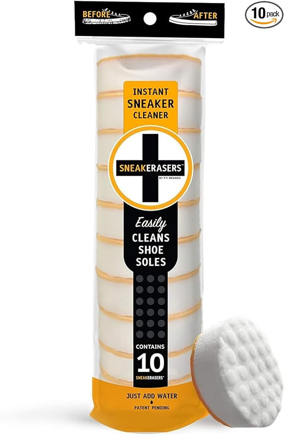 SneakERASERS Instant Sole and Sneaker Cleaner, Premium, Disposable, Dual-Sided Sponge for Cleanin... | Amazon (US)