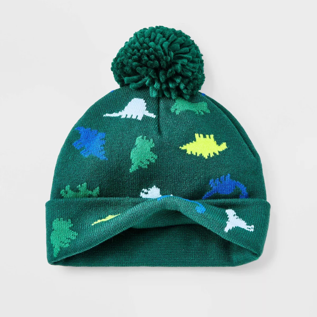 Toddler Boys' Dinosaur Printed Beanies - Cat & Jack™ Green | Target