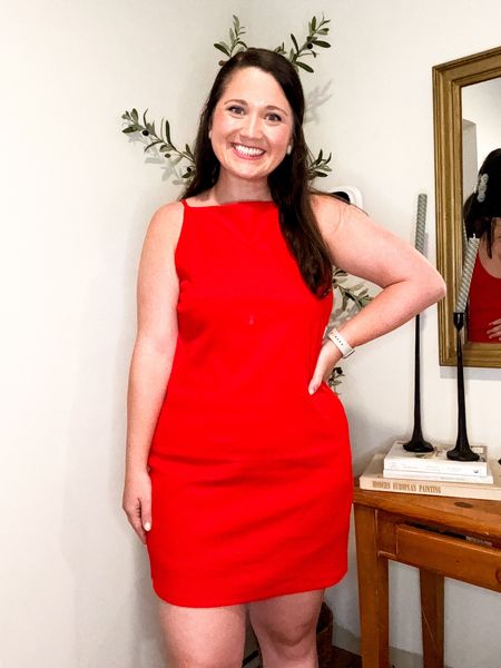 4th of July outfit. Red dress. T shirt dress 