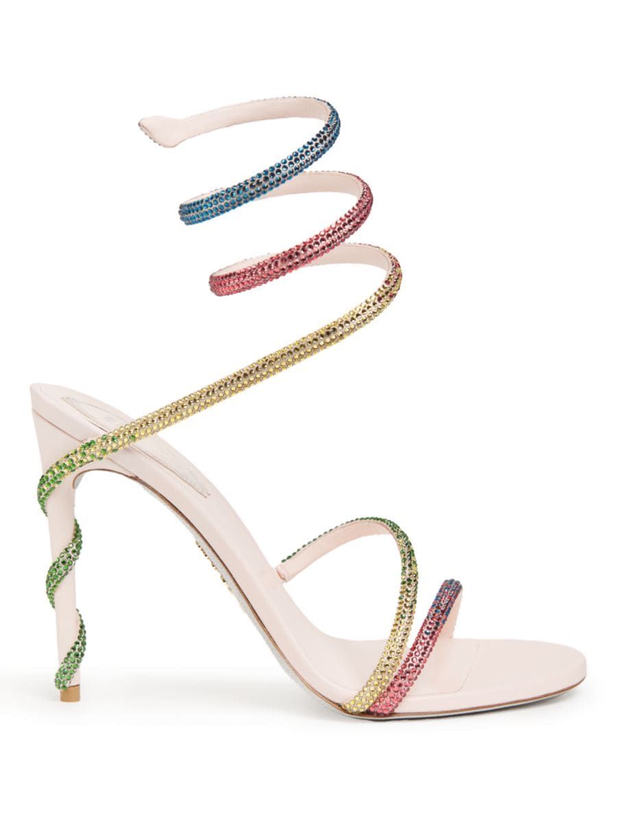 100MM Satin & Crystal Sandals | Saks Fifth Avenue