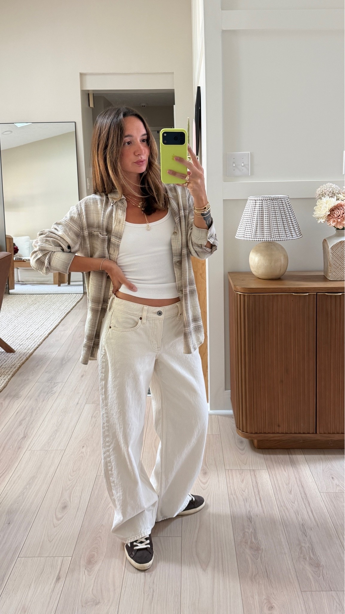 @abercrombie denim sale! code AFCARRIE 
24 short jeans, XS tank, small flannel

#abercrombiepartner

Offer valid online only August 5, 2026 to August 10, 2026 in US/CA. Excludes clearance. Online price reflects discount.

Use code AFCARRIE to get an additional 15% off almost everything in stores and online at checkout from August 5, 2026 to August 10, 2026 in US/CA. Exclusions apply. See details online.