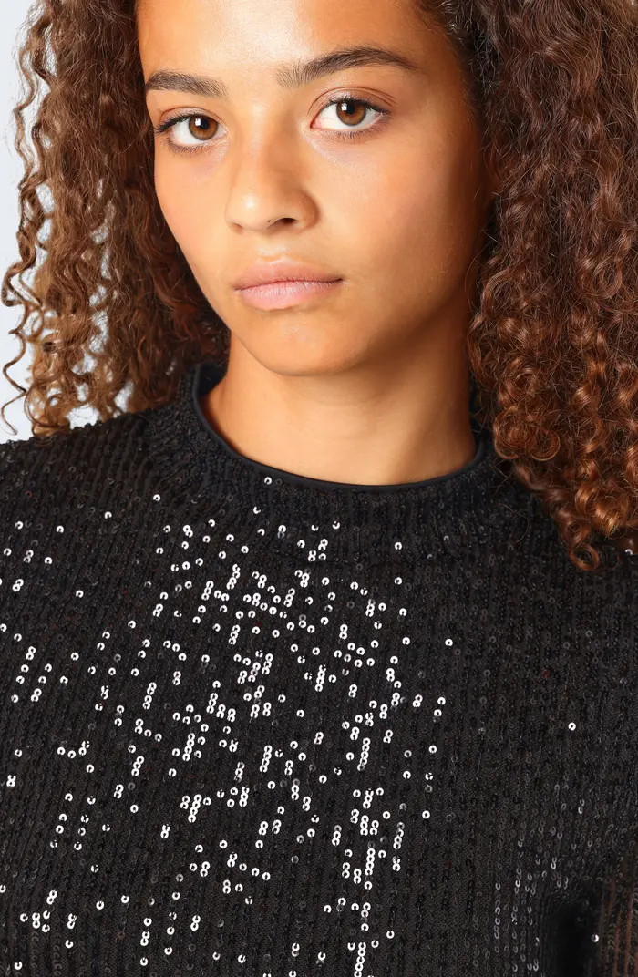 Noisy may Scarlett Sequin Mock Neck Top | Nordstrom | Nordstrom