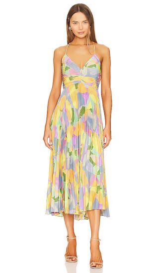 Blythe Dress in Yellow & Lilac Abstract | Revolve Clothing (Global)