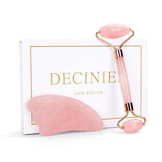 Deciniee Jade Roller and Gua Sha Tools Set - Anti Aging Rose Quartz Roller Massager - 100% Real N... | Amazon (US)
