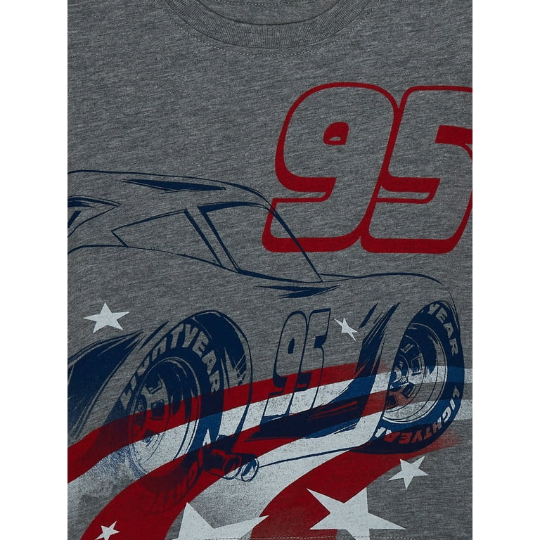 Disney Cars Toddler Boys Short Sleeve Americana Crewneck T-Shirt, Sizes 12M-5T | Walmart (US)