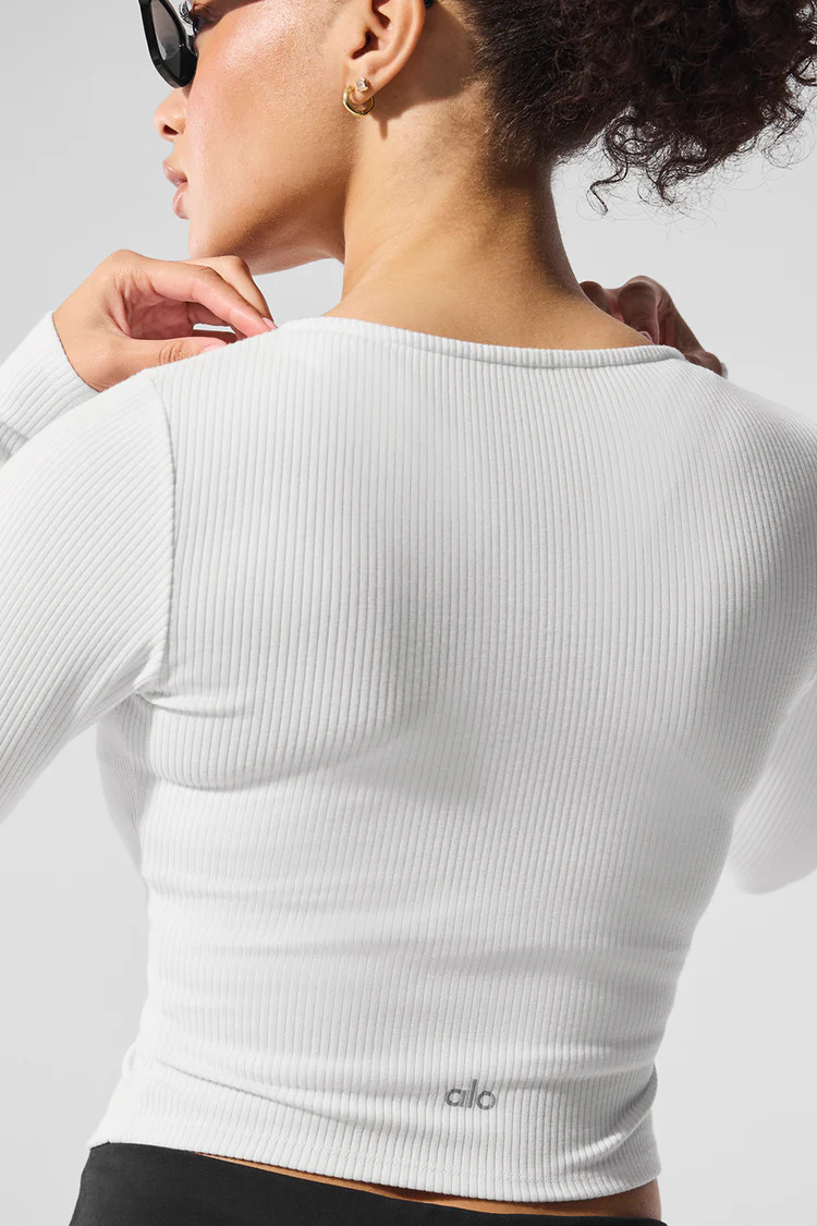 Ribbed Stardust Long Sleeve - Pink Wild Rose | Alo Yoga (US)