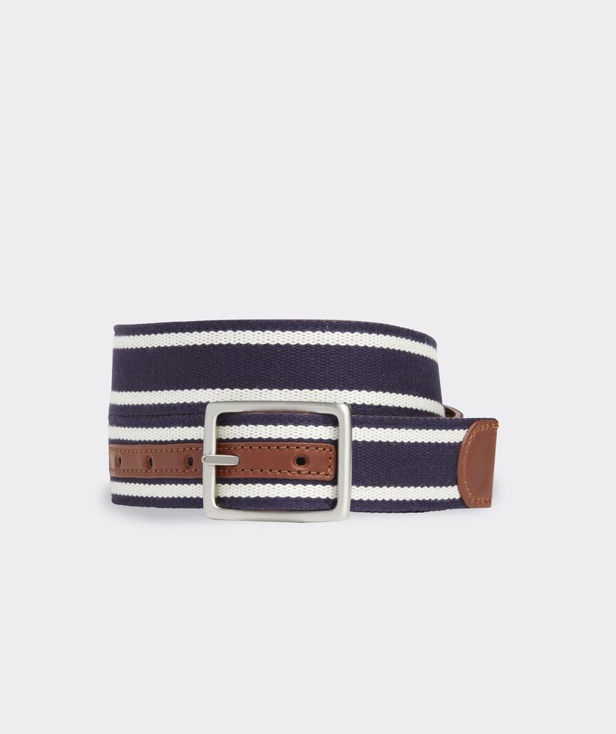 Leather & Webbing Reversible Belt | vineyard vines