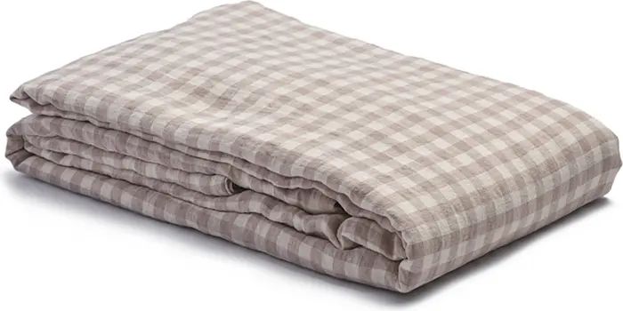 PIGLET IN BED Gingham Linen Duvet Cover | Nordstrom | Nordstrom