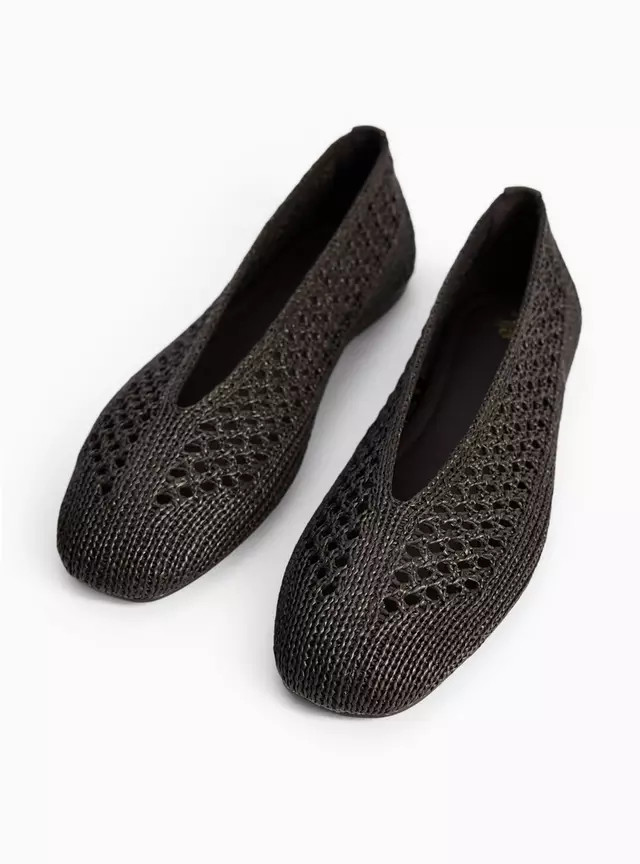 Brown Raffia Effect Ballerina Shoes 6 | Tu Clothing