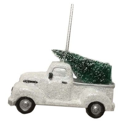 Brushed Tree Truck Christmas Ornament White - Wondershop™ | Target