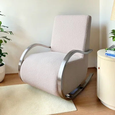 Modern Single Rocking Chair with Metal Base | Wayfair North America