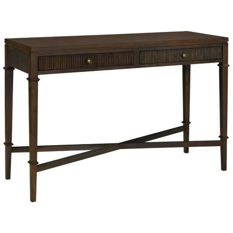 Martha Stewart Brown Kenna Fluted 2-drawer Storage Console Table - #1492C | Lamps Plus | Lamps Plus