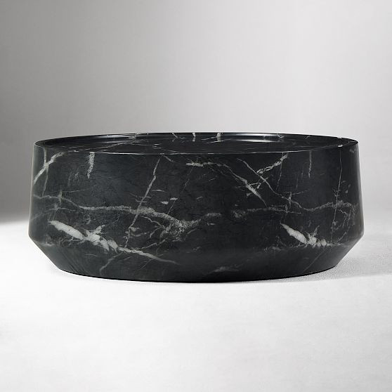 Alexander 36"" Coffee Table, Faux Black Marble | West Elm (US)