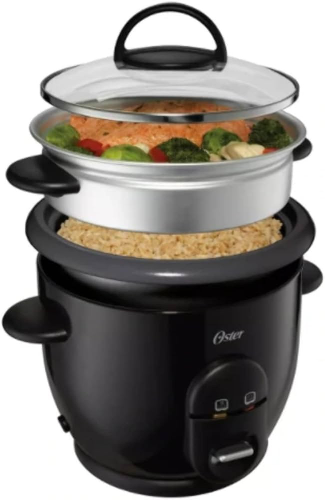 Oster Diamond Force Nonstick 6-Cup Electric Rice Cooker - Black | Amazon (US)
