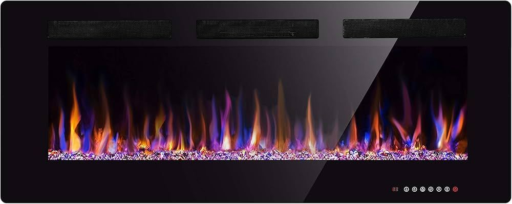 Xbeauty 36" Electric Fireplace in-Wall Recessed and Wall Mounted 1500W Fireplace Heater and Linea... | Amazon (US)