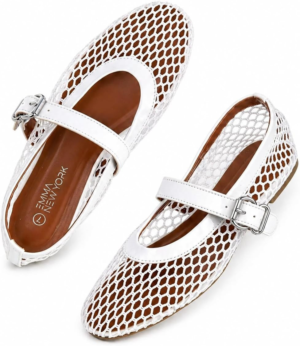 EMMA NEW YORK Mesh Ballet Flats for Women | Amazon (US)