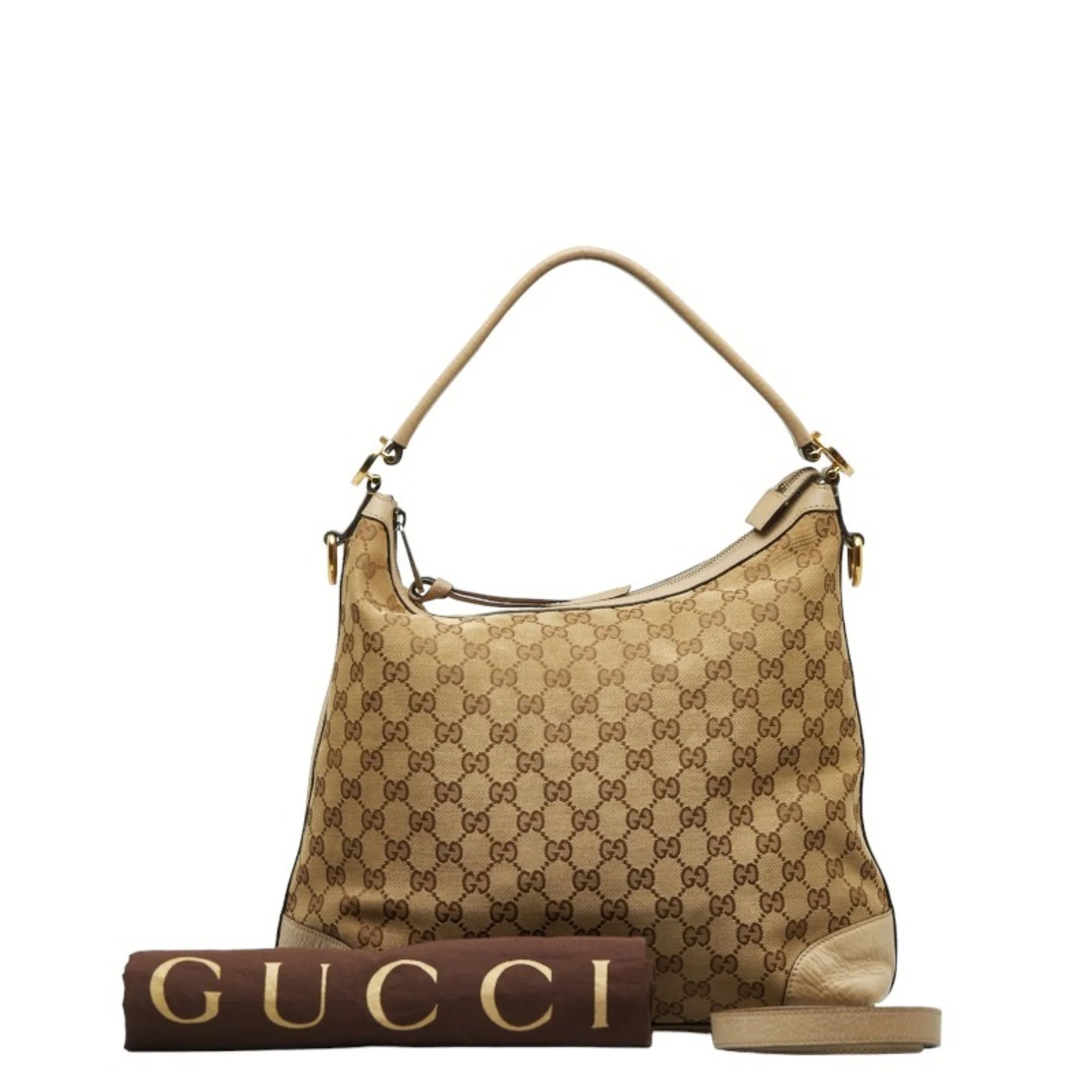Pre-Owned Gucci GG Canvas Handbag Shoulder Bag 326514 Beige Leather Women's GUCCI (Good) | Walmart (US)