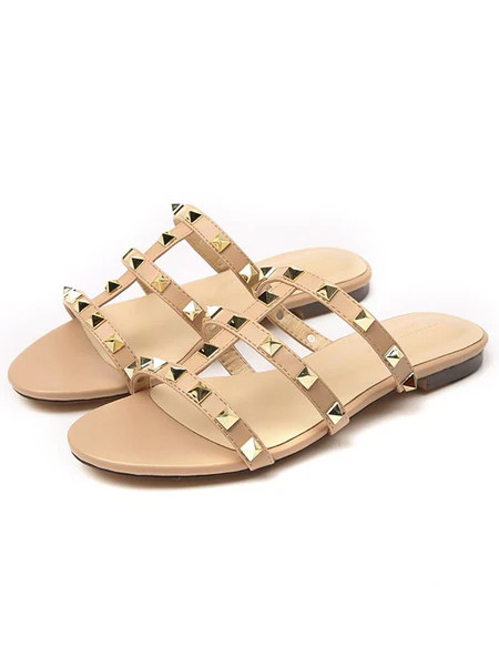 'Nicole' Studded Flat Sandals (2 Colors) | Goodnight Macaroon